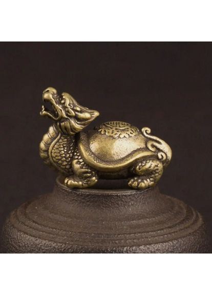 Вінтажний ретро мідний латунний брелок підвіска статуетка у вигляді тварини Дракон No Brand (292260731)