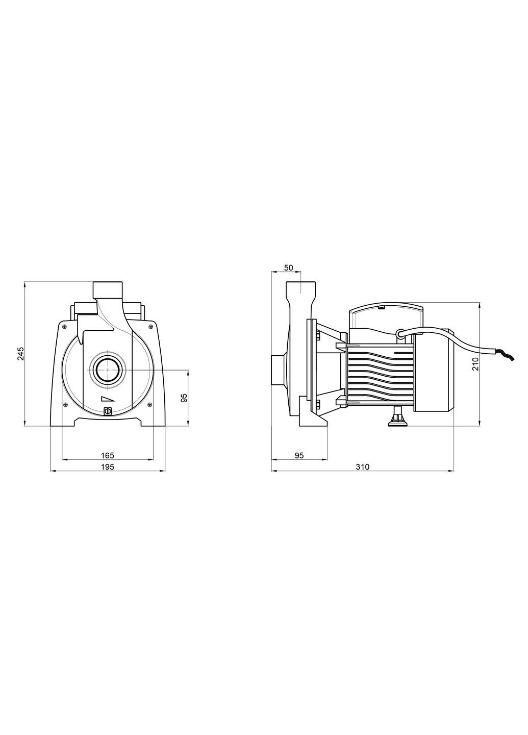 Насос поверхневий відцентровий CPm145/1 0,55 кВт Thermo Alliance TACPM1451055 (341326718)