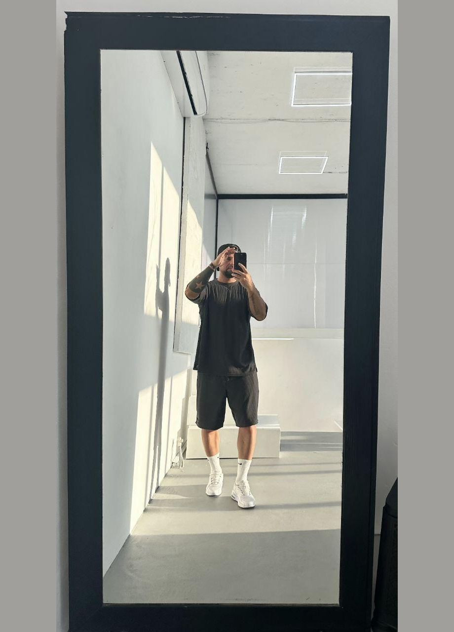 Графитовый летний костюм мужской - двойка, шорты + футболка с шортами JUGO NN_brand № 2059