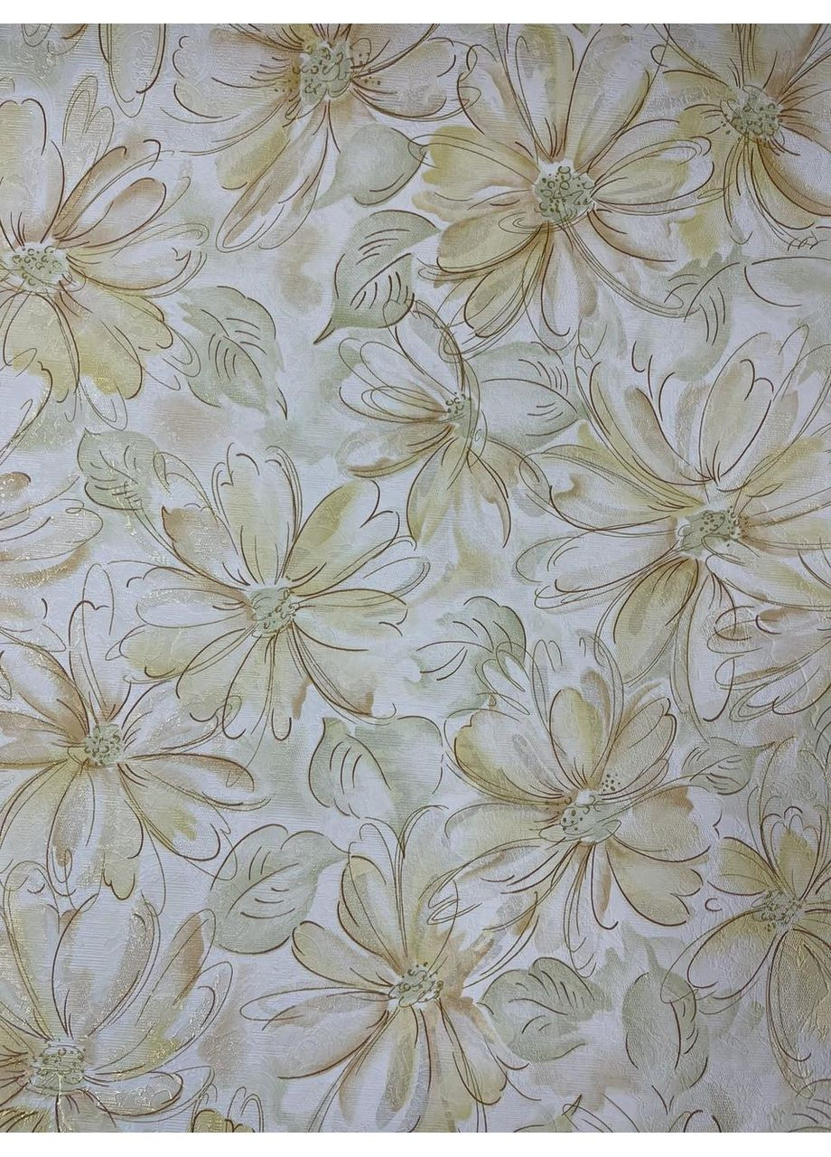 Метровые обои цветы для спальни, гостинной, кухни виниловые на флизелиновой основе 320-05, 10м Слов'янські шпалери (372843979)