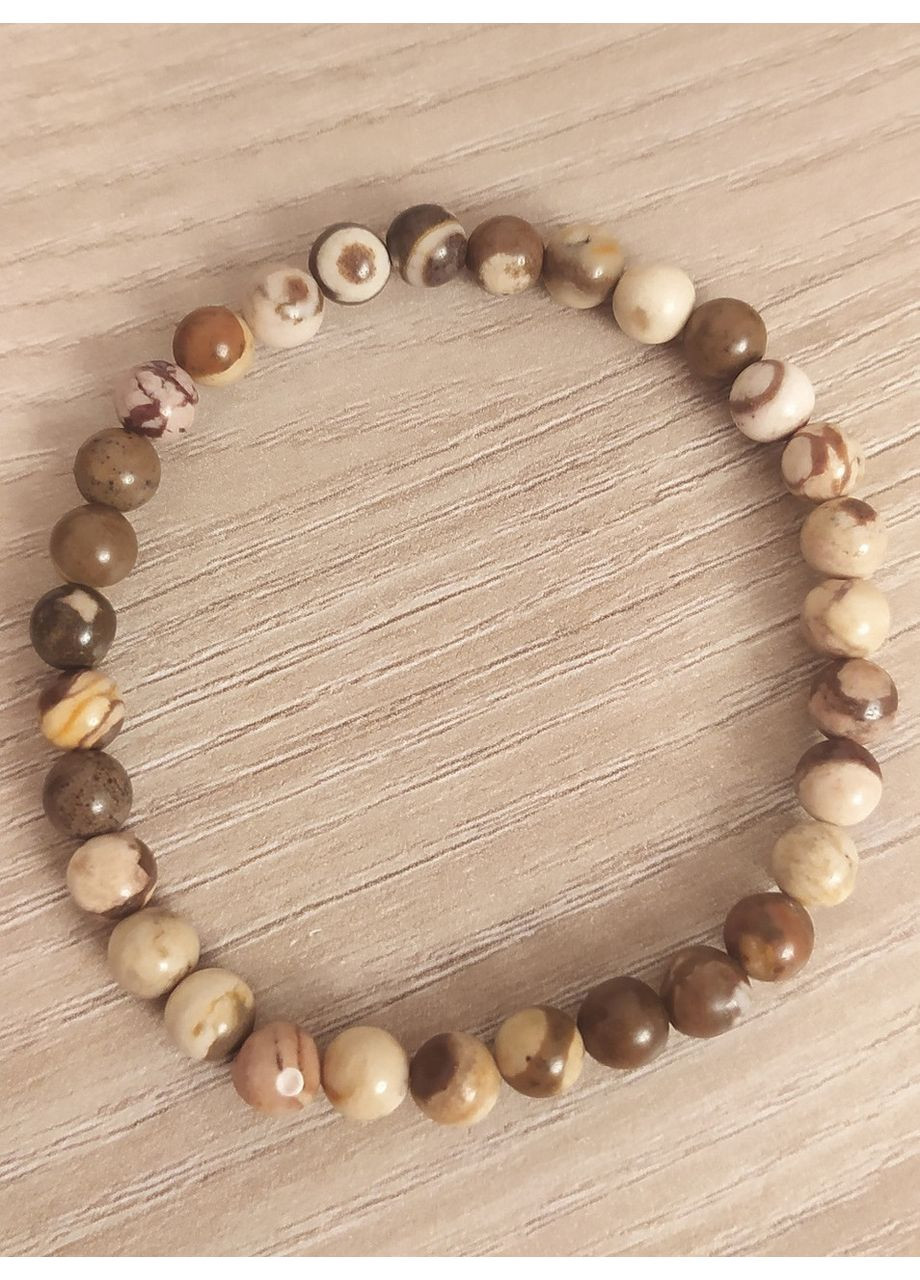 Браслет из натуральной яшмы австралийская зебра 19 см No Brand (362577169)