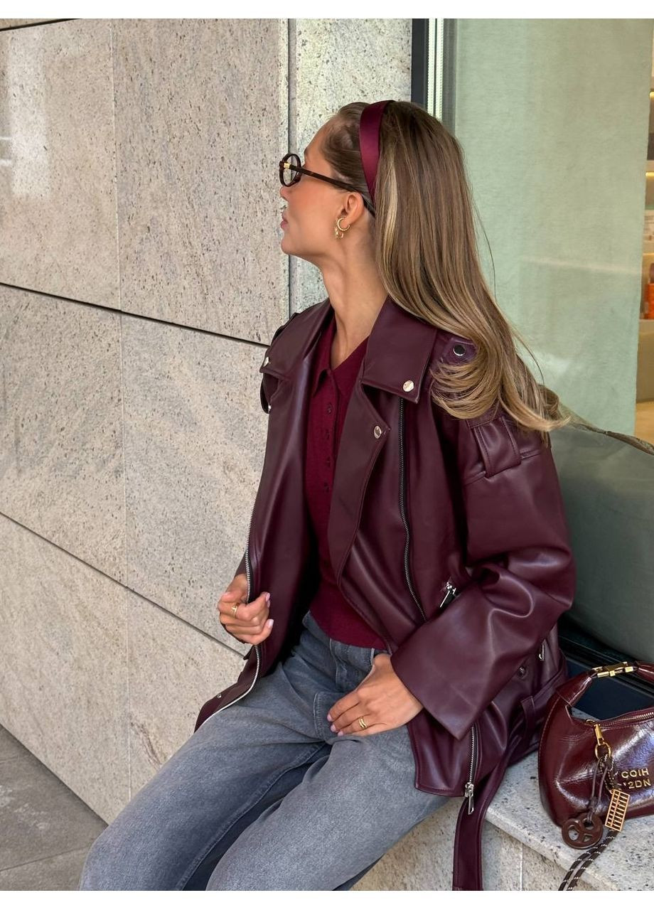 Бордовая демисезонная куртка pilot, цвет бордовый milirud