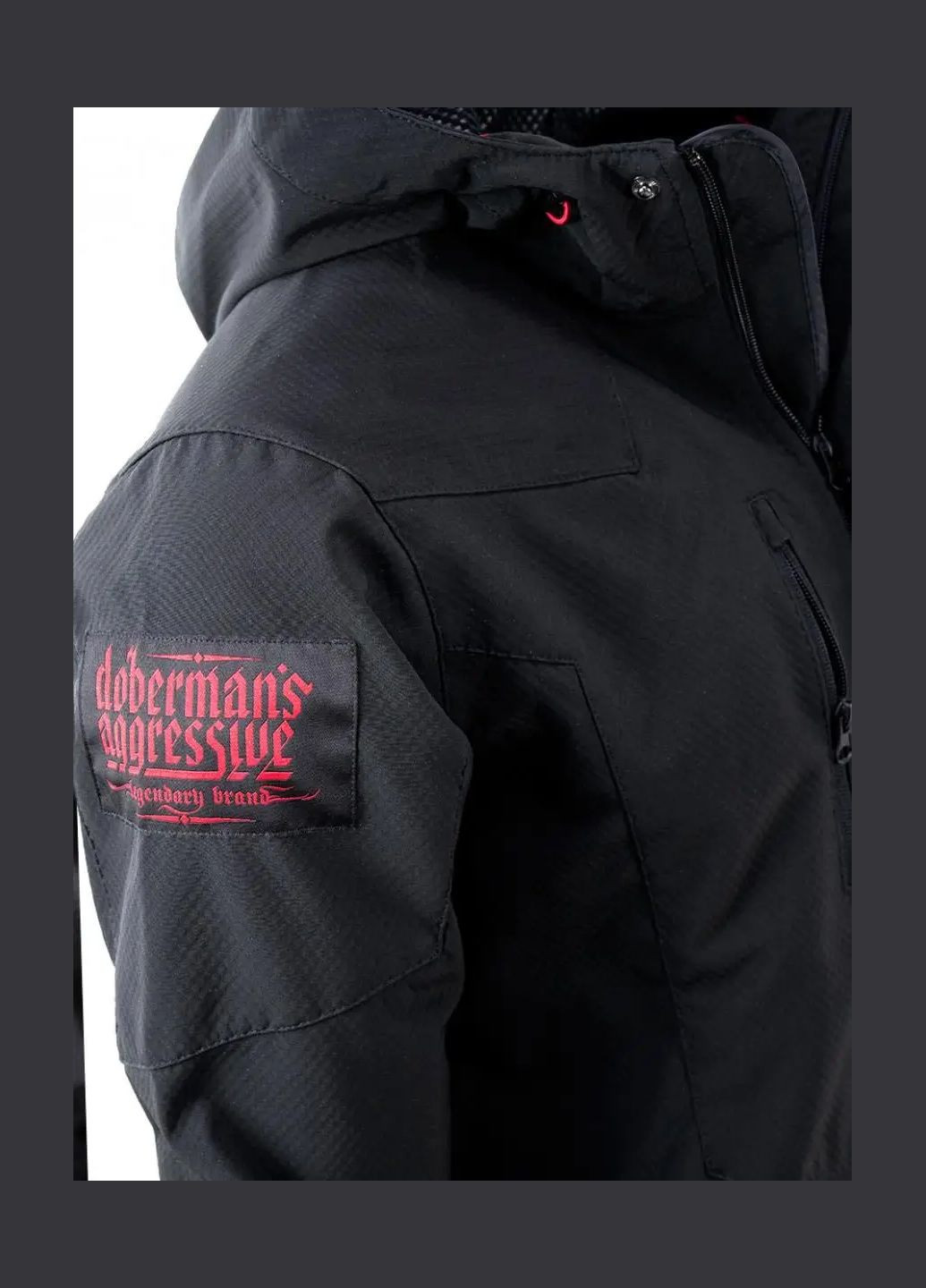 Черная демисезонная куртка offensive ku08bk Dobermans Aggressive