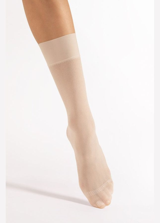 Высокие сетчастые носки Fiore foxtrot g1168 cream (292301144)