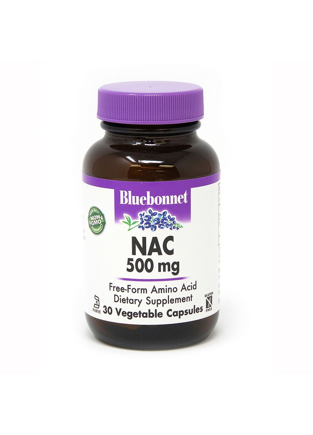 Амінокислота Bluebonnet NAC 500 mg, 30 вегакапсул Bluebonnet Nutrition (293419984)