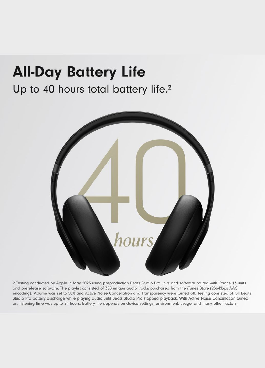 Безпровідні навушники з мікрофоном by Dr. Dre Studio Pro Black (MQTP3) BEATS (300077371)