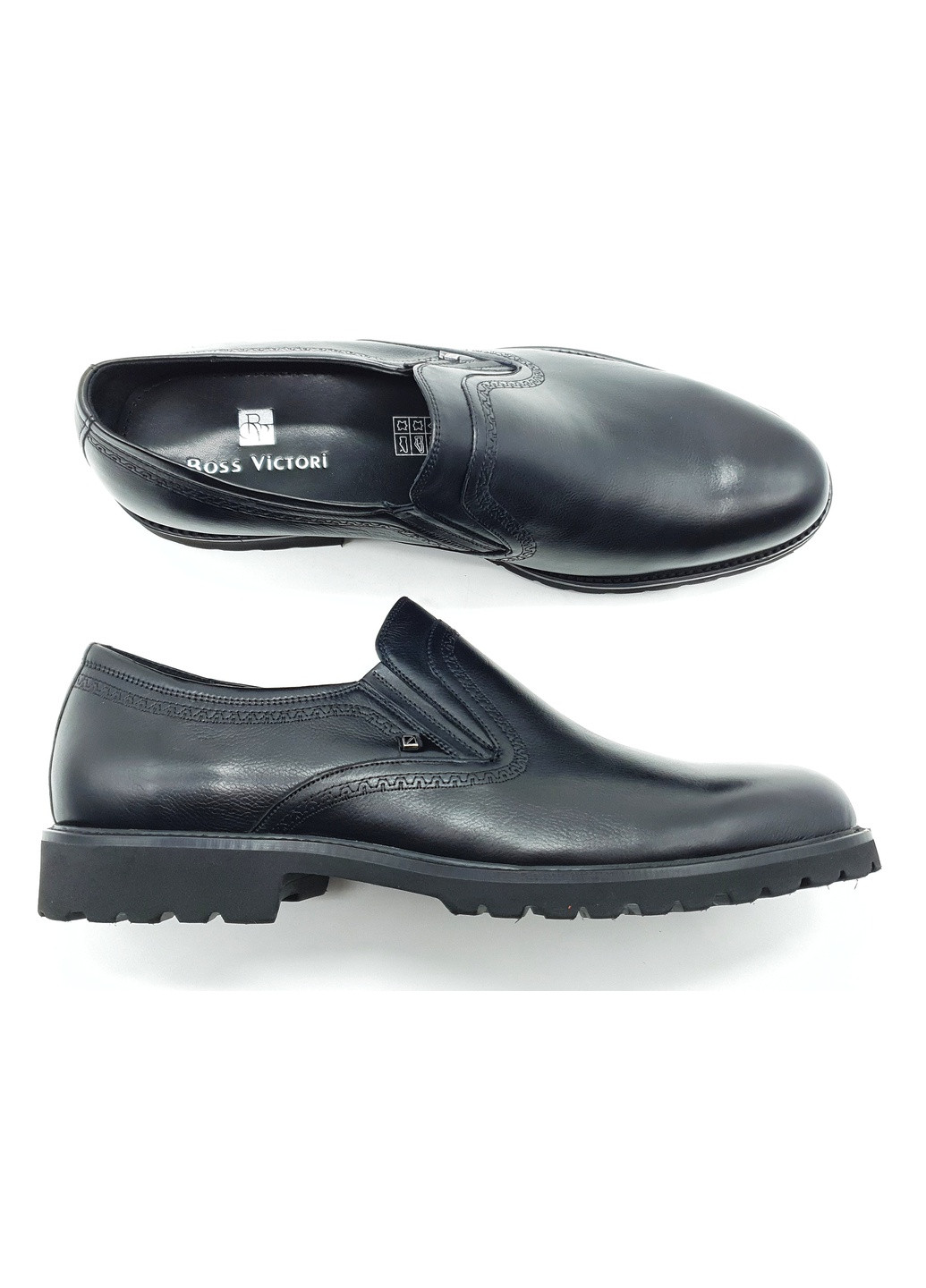 Чоловічі туфлі чорні шкіряні BV-19-2 28,5 см (р) Boss Victori (259326226)
