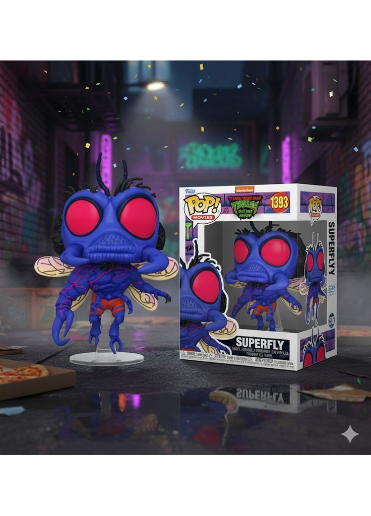 Ракушки Ниндзя фигурка Суперфлай Superfly Funko Фанко виниловая игрушка TMNT Ninja Turtles 12,7см №1393 Funko Pop (296196987)