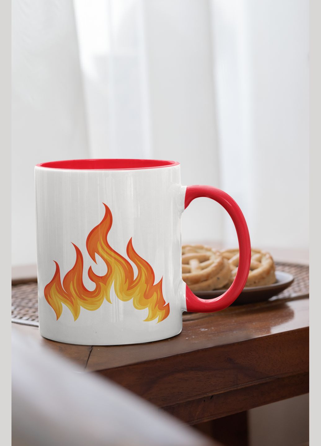 Чашка керамічна з принтом "Не роби Мені нерви" 330 мл, біла з червоною ручкою No Brand (324262519)