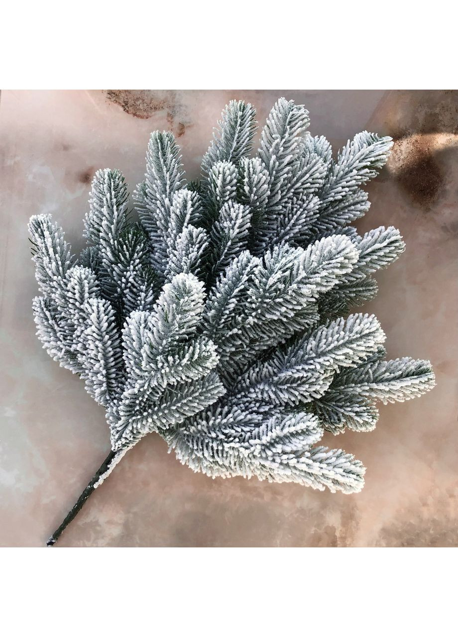 Гілка ялинки штучна SGH Lux 60 см засніжена (упаковка 10 штук) HVOYA (370439126)