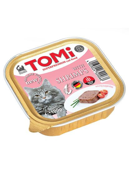 Влажный корм для кошек Креветки 100 г (4003024320068) TOMI (276394188)