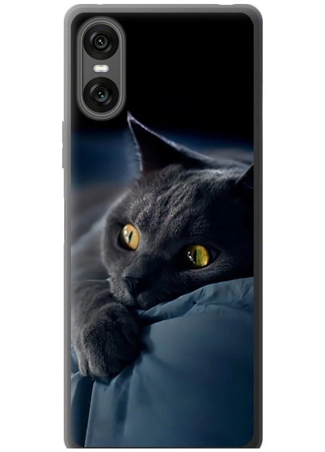Силіконовий чохол 'Димчастий кіт' для Endorphone Sony Xperia 10 VI (381994578)