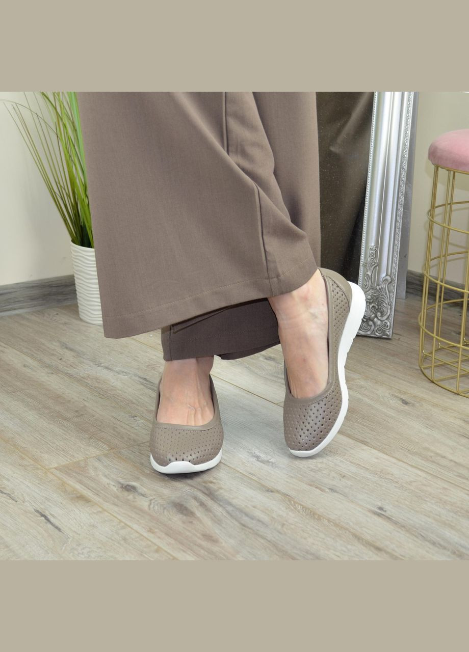 Женские балетки спортивные женские со сквозной перфорацией, цвет визон. 37 размер Vasha para | комбинированные (338794159)