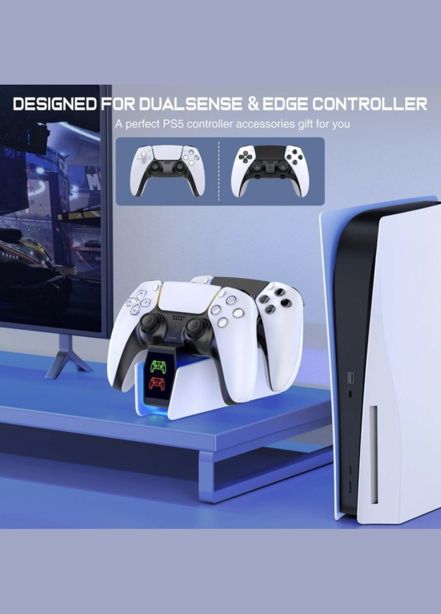Зарядное устройство для DualSense док-станція PlayStation 5 PS5 Білий BEBONCOOL (338228732)