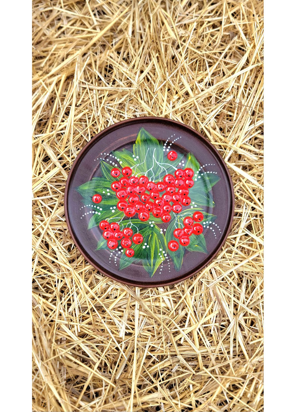 Декоративне панно Червона калина з червоної глини No Brand (355894541)