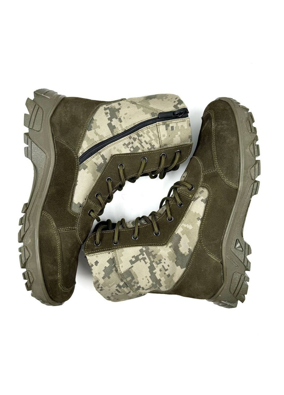 Шкіряні Літні Берці Черевики Тактичні. 36-50р Олива. Зносостійка підошва! MBLM-1055 No Brand (302520206)