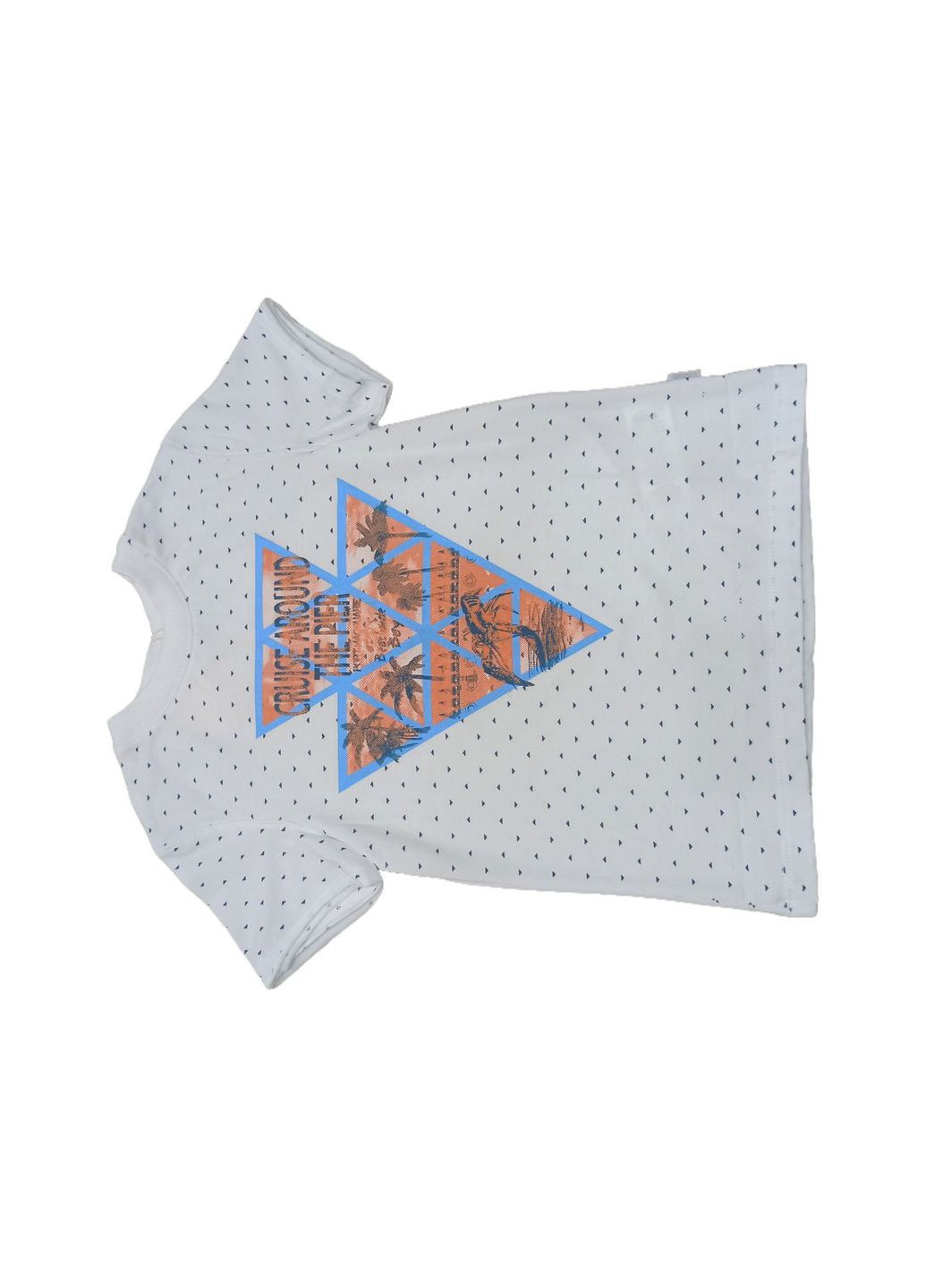 Белая летняя футболка летняя для мальчика Бембі