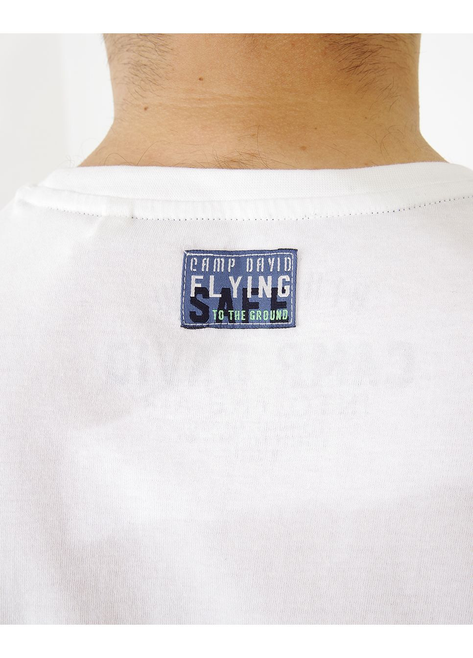 Белая футболка-футболка мужская для мужчин Camp David