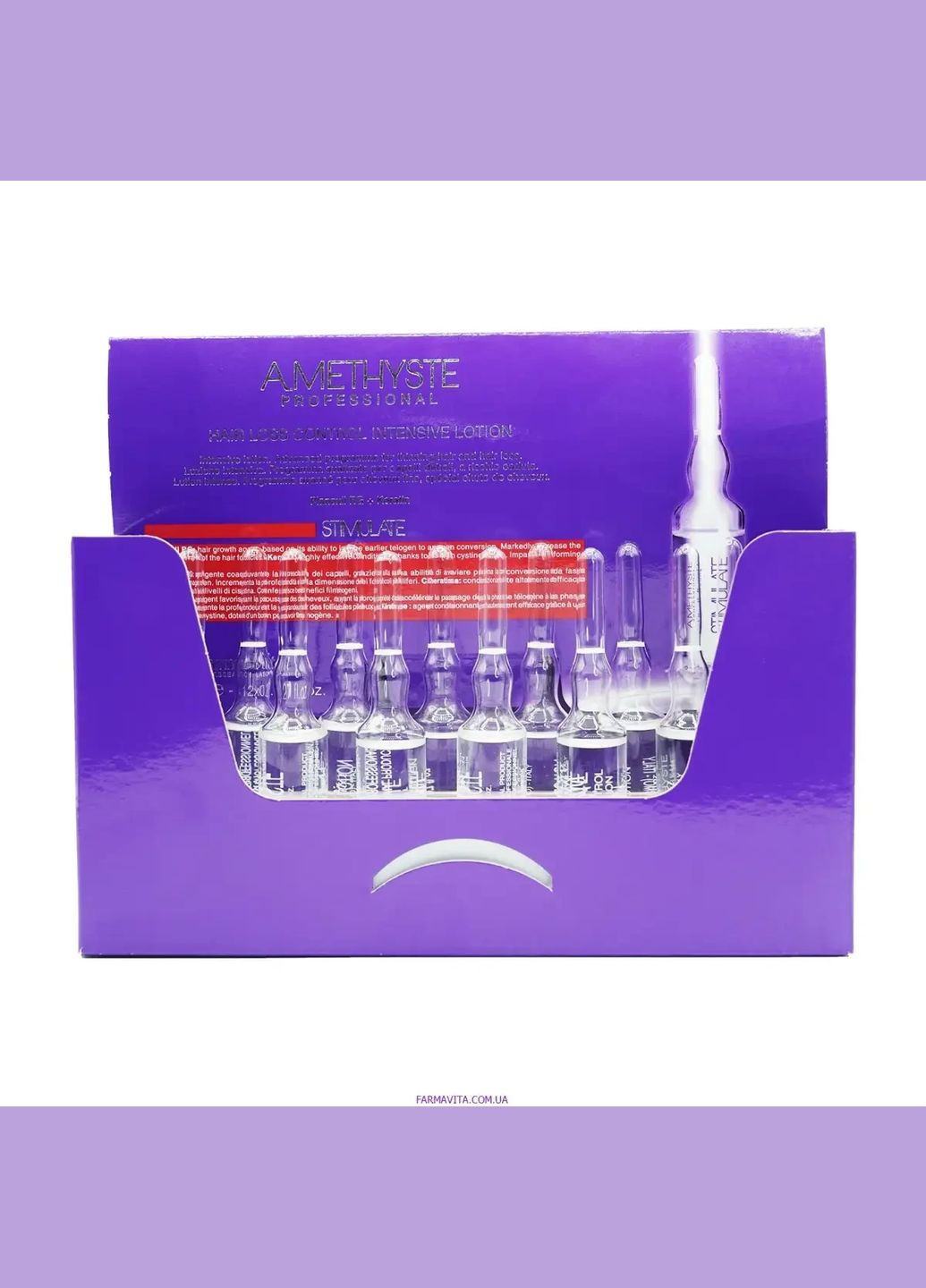Лосьон для стимуляции роста волос AMETHYSTE STIMULATE (ампулы) 12х8ML FarmaVita (339049741)