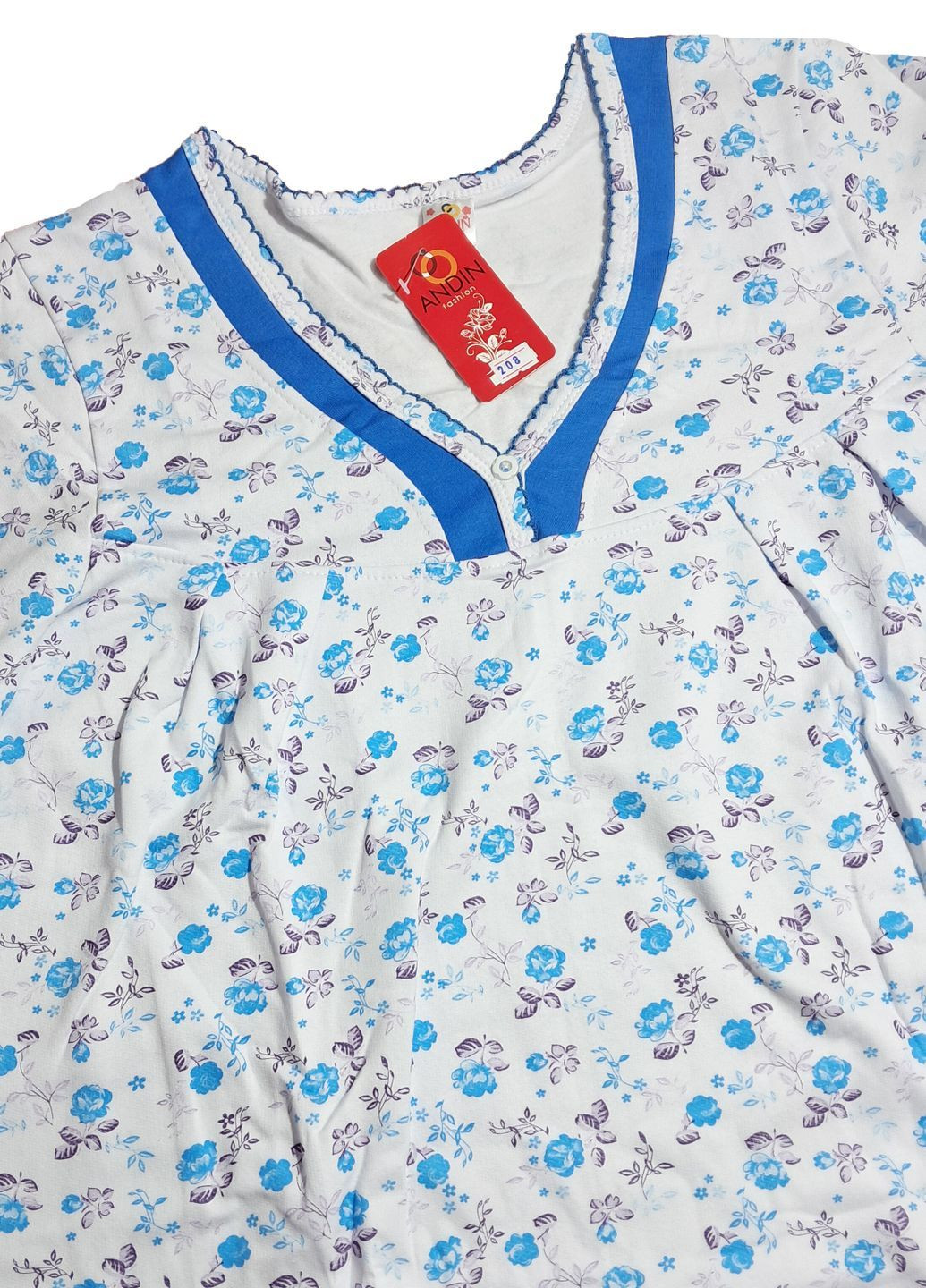 Жіноча нічна сорочка тепла на флісі бавовна (208) ANDIN (369000855)