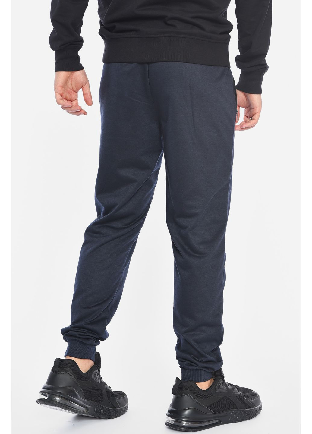 Темно-синие спортивные демисезонные зауженные брюки Let's Shop