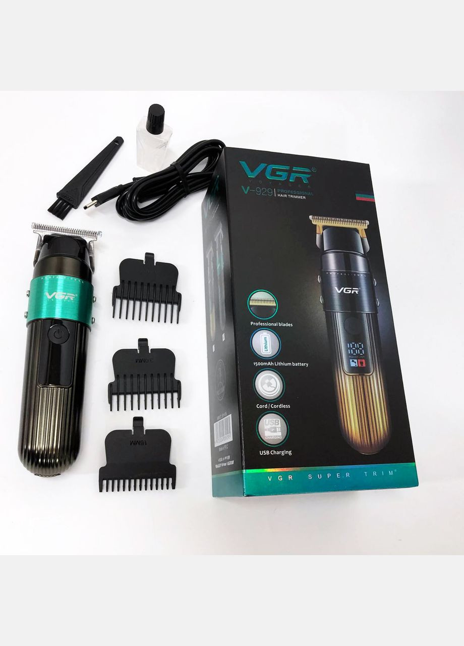 Машинка для стрижки волосся V-929 акумуляторна, Машинка для стрижки волосся домашня VGR (364664335)