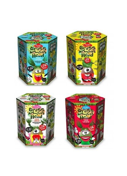 Набор креативного творчества Grass monsters head GMH-01-01U-02U-03U-08U Danko Toys (351296376)