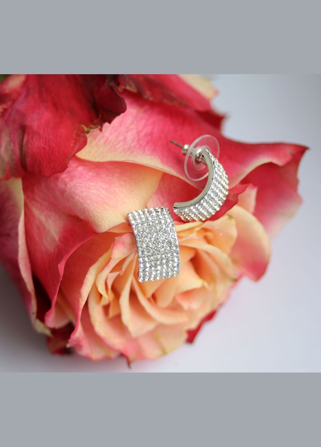 Сережки з камінням Суцільне мерехтіння Sincera (341534234)