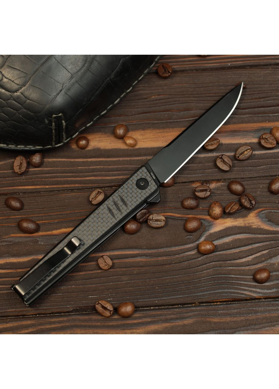 Ніж складаний Kikashi | Flipper | PVD Black 8071CB Real Steel (361148982)