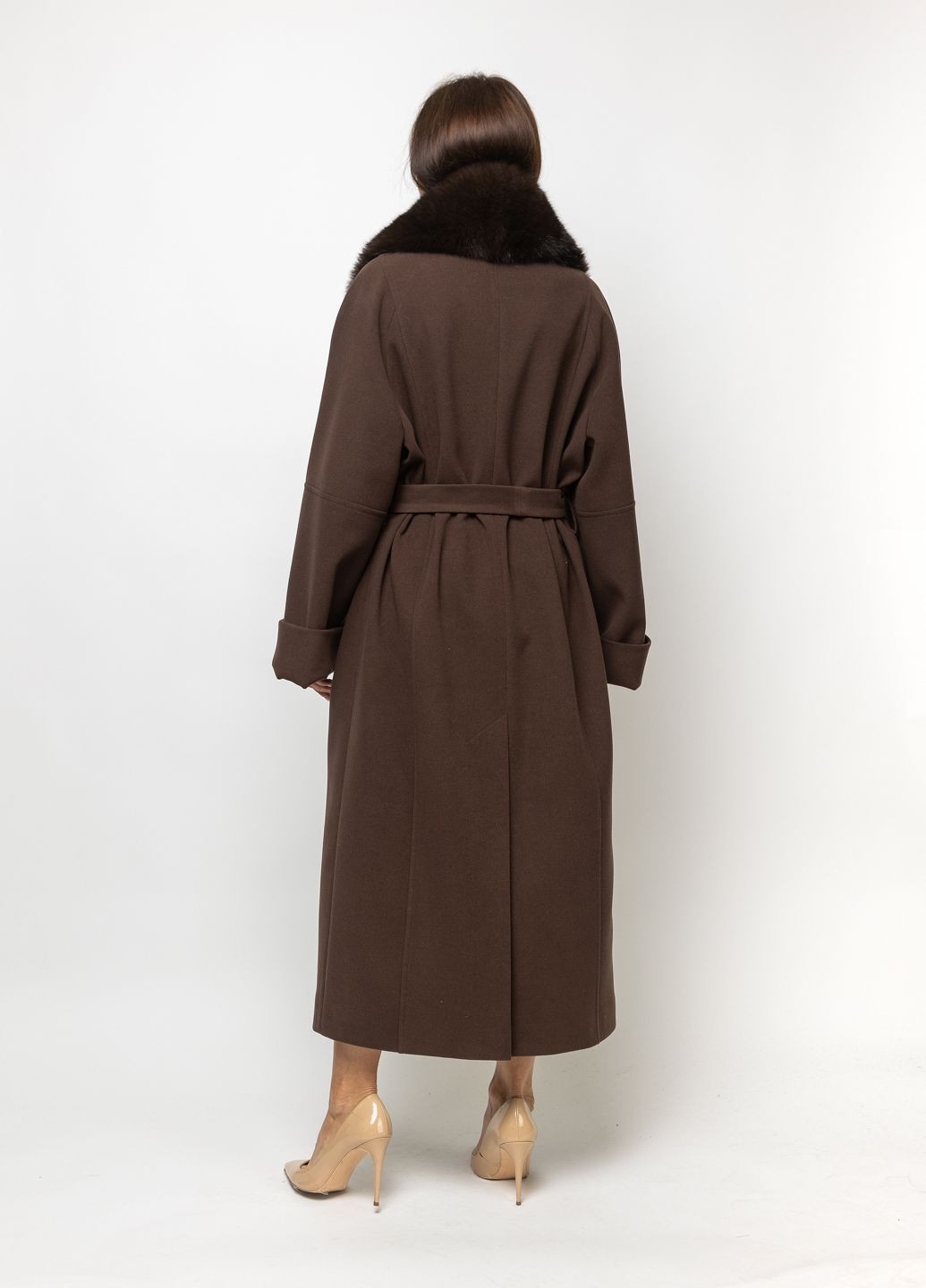 Темно-коричневе зимнє Ріміні шоколад хутро CHIUAS