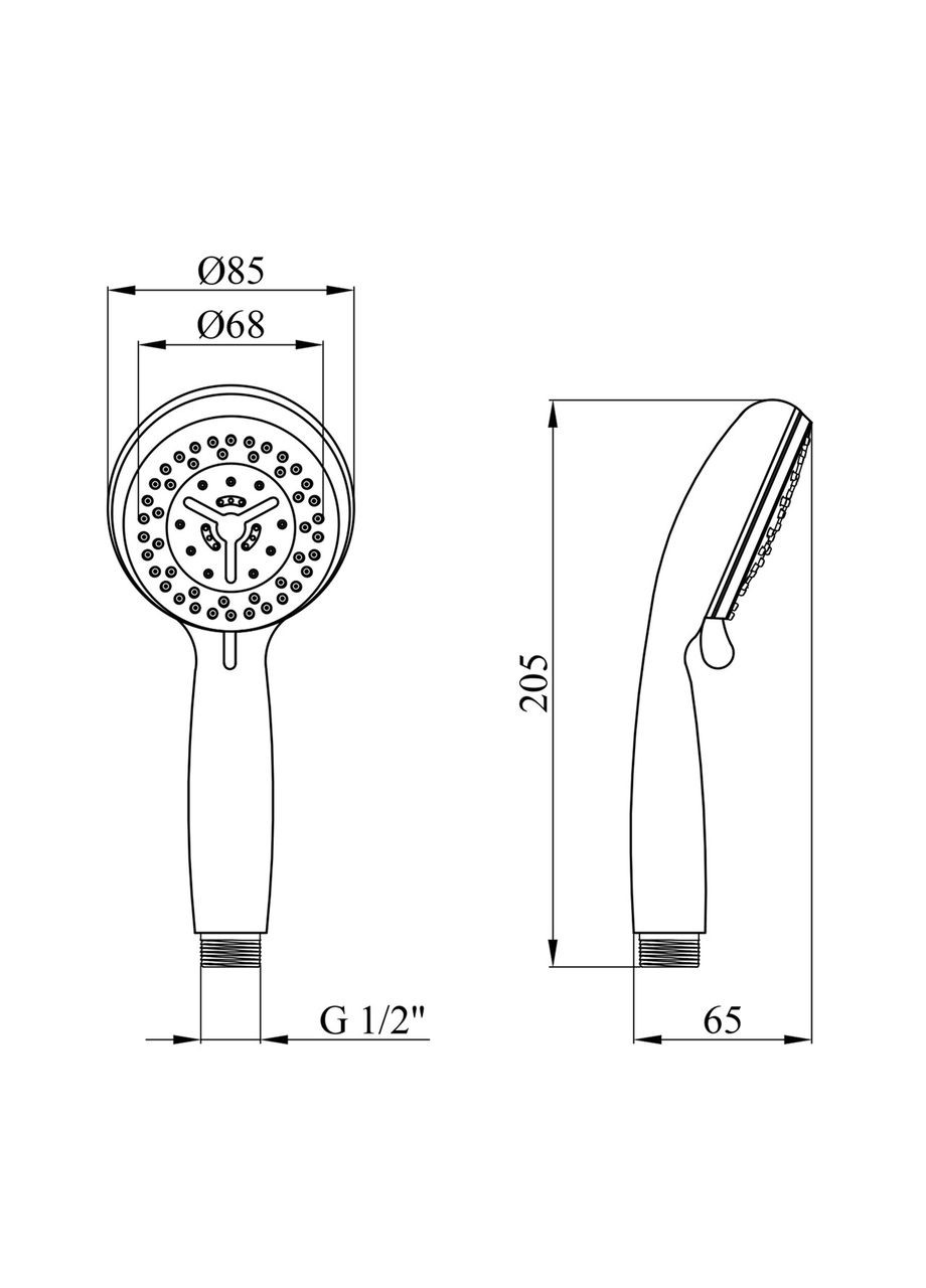 Лейка для ручного душа KRM-C706 Kroner (368583557)