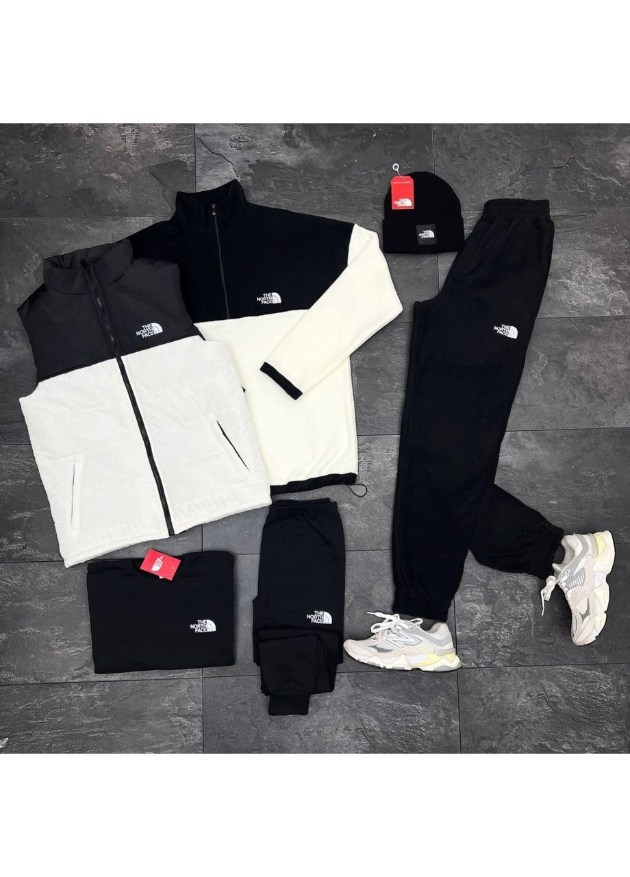 Мужской осенний спортивный костюм на флисе 6в1 TNF белый No Brand (355803584)