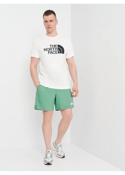 Белая футболка белая с передним черным принтом, мужская, в стиле the north face No Brand