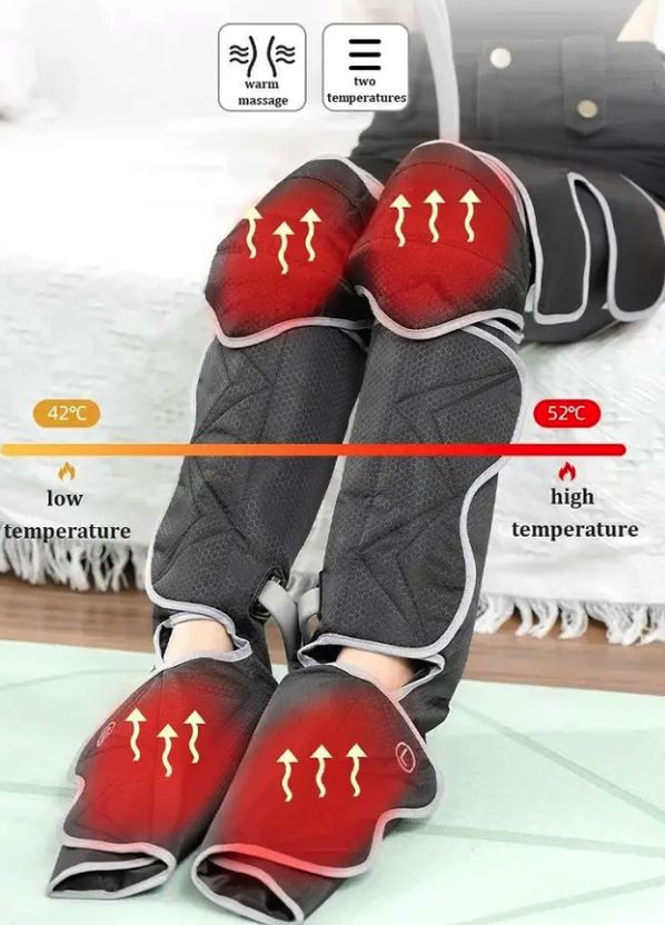 Повітряно-компресійний масажер для ніг FE-7208-lux штани компресійні, вібрація підігрів компресія BenBo (361220294)