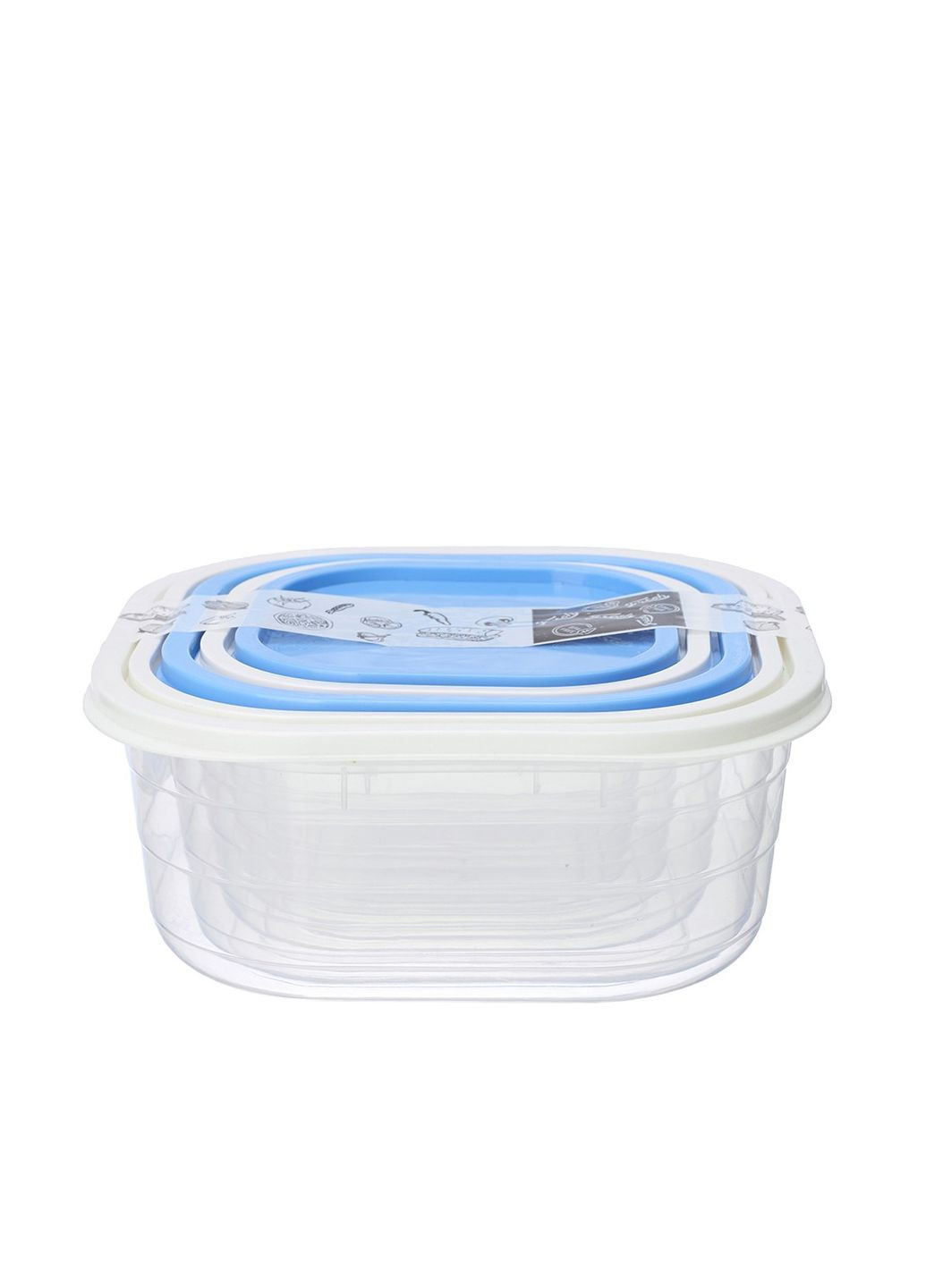 Набор квадратных контейнеров 5 шт 360,500, 800, 1100, 1500 мл GOLDEX (334674228)