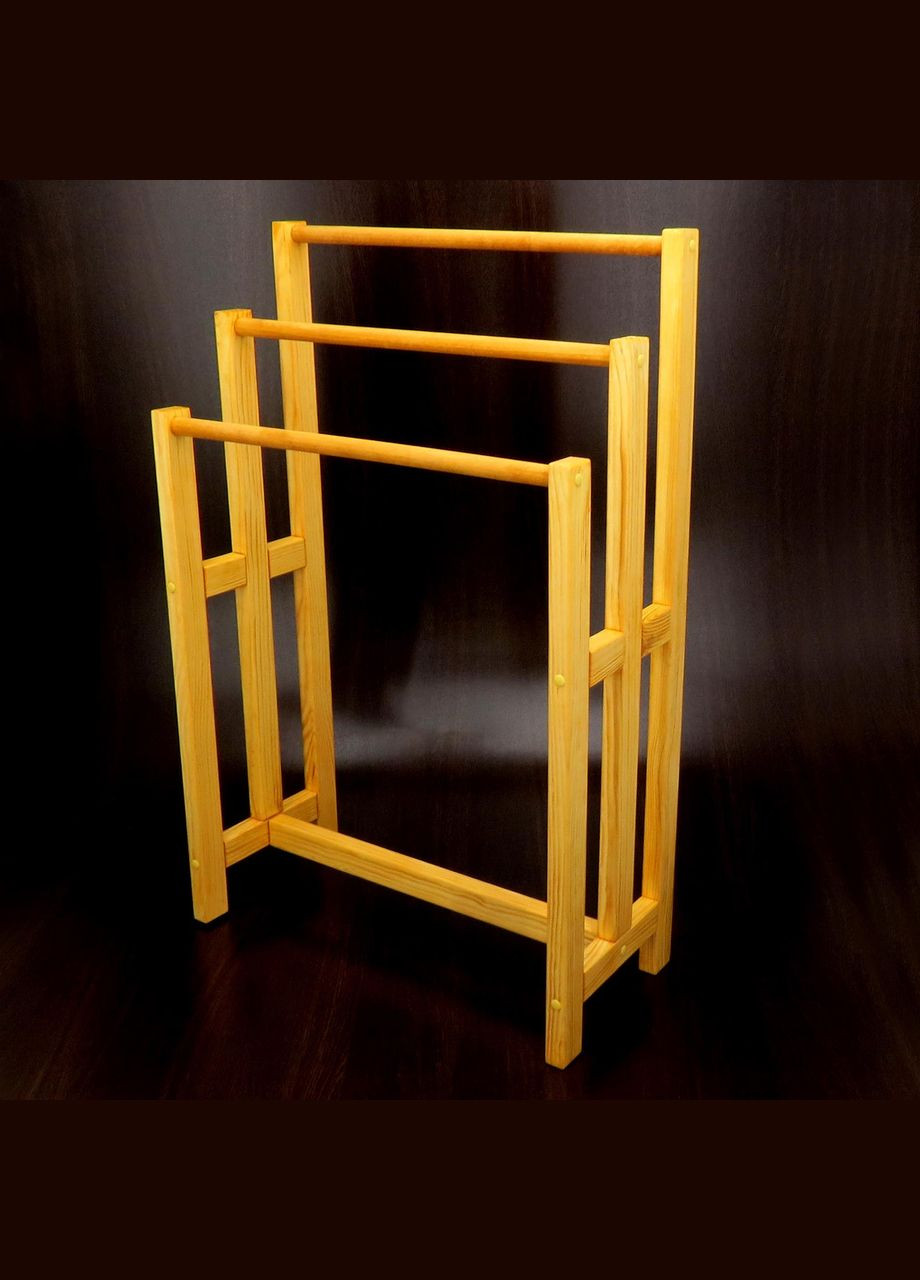 Стойка-вешалка напольная из дерева Клиппер карри (СШВ-001103) No Brand (328210697)