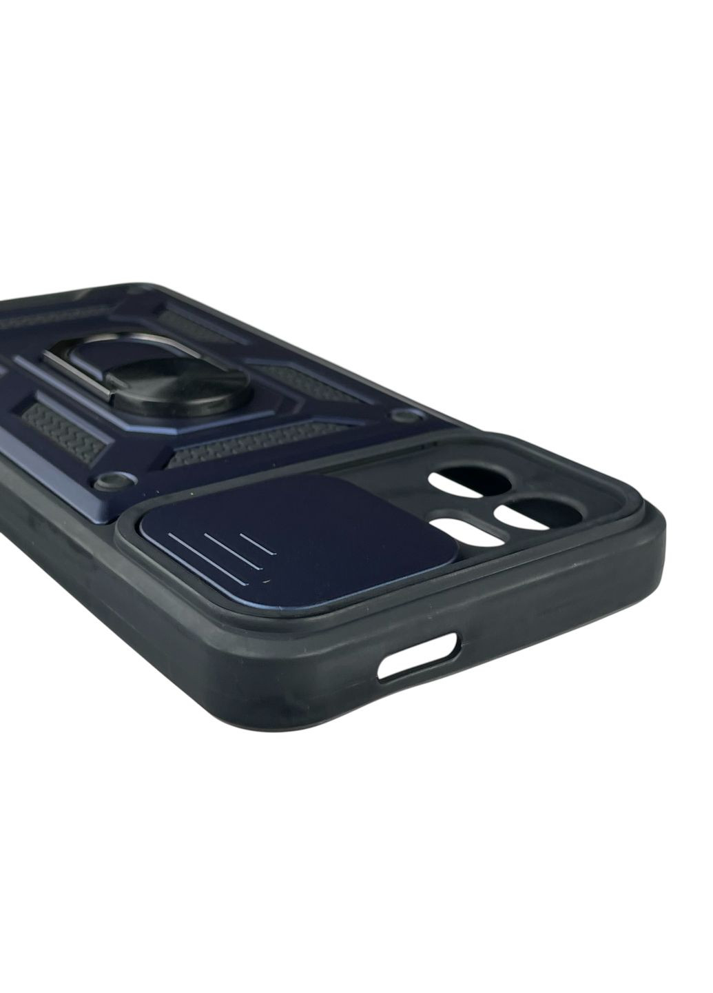 Чехол для Redmi A1 бронированный с кольцом со шторкой на сяоми редми а1 тёмно-синий rg1 Xiaomi (366229555)