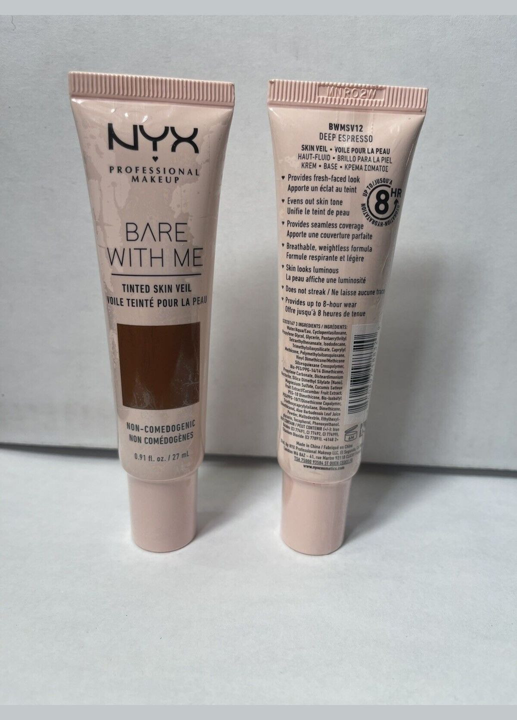 Тінтвуаль для обличчя Professional Bare With Me Tinted Skin Veil (на вибір) Deep Espresso (BWMSV12) NYX Professional Makeup (280266043)