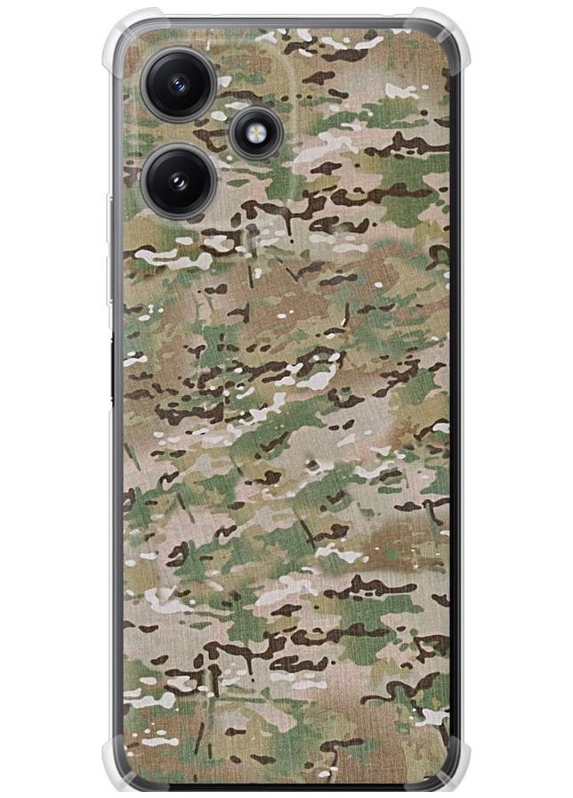 Силіконовий протиударний с посиленими кутами чохол 'Камуфляж v5' для Endorphone Xiaomi Redmi 12 5G (342123997)