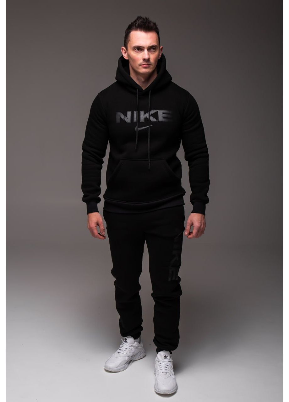 Черный мужской утепленный костюм Найк No Brand (368468355)