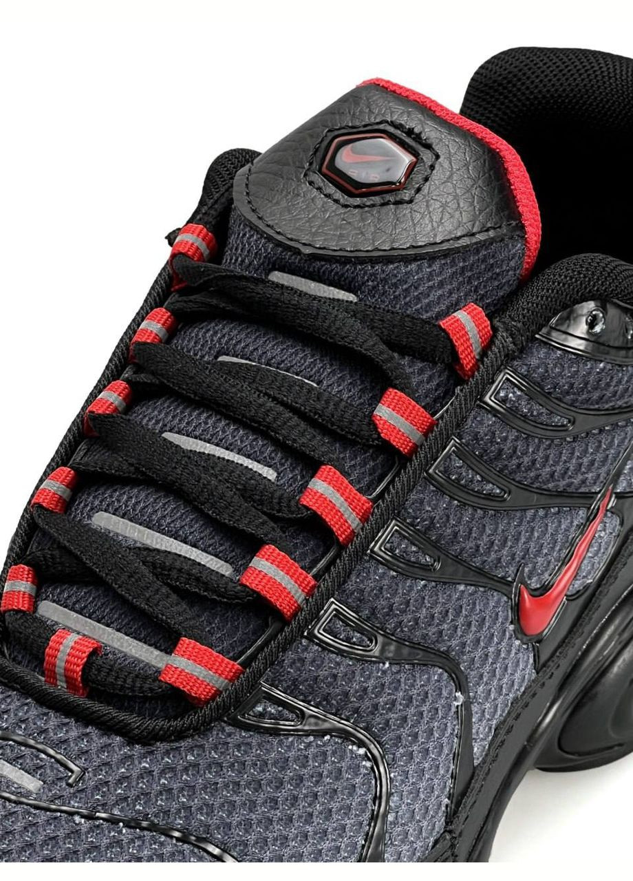 Чорні Осінні кросівки чоловічі nike No Brand Air Max Plus New Black Grey Red