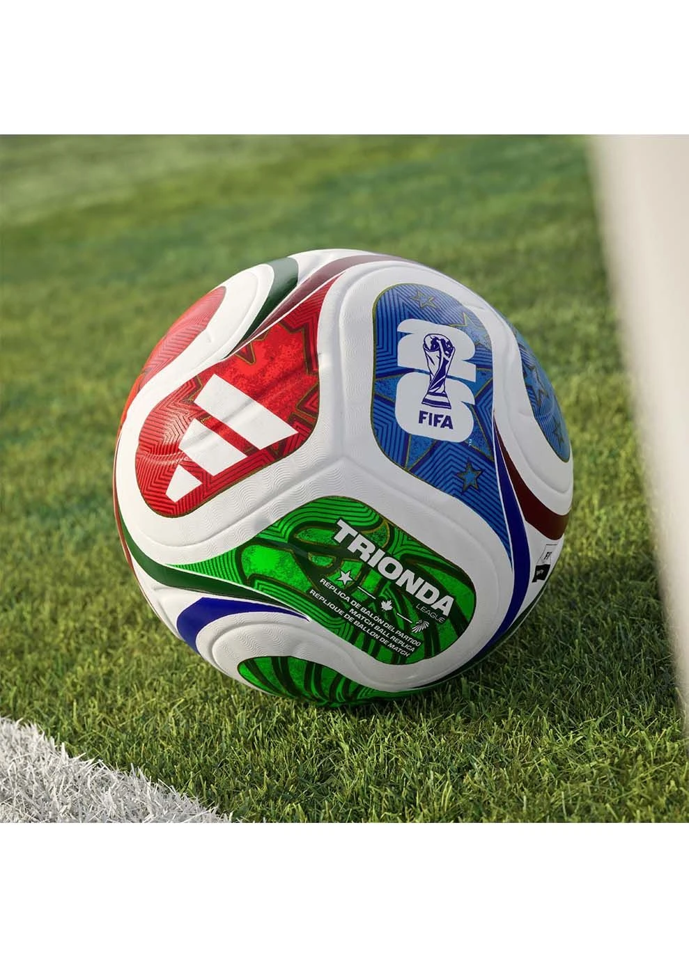 М'яч футбольний FIFA World Cup 26 Trionda League Білий, Синій, Зелений adidas (395616999)