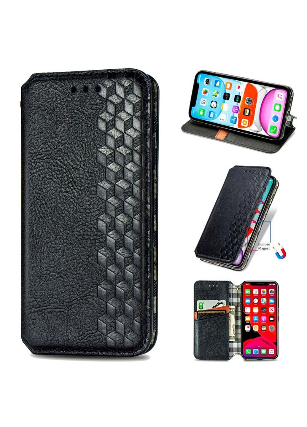 Шкіряний чохол книжка Cubic (PU) для Xiaomi Redmi Note 11 (Global) / Note 11S Getman (296928303)