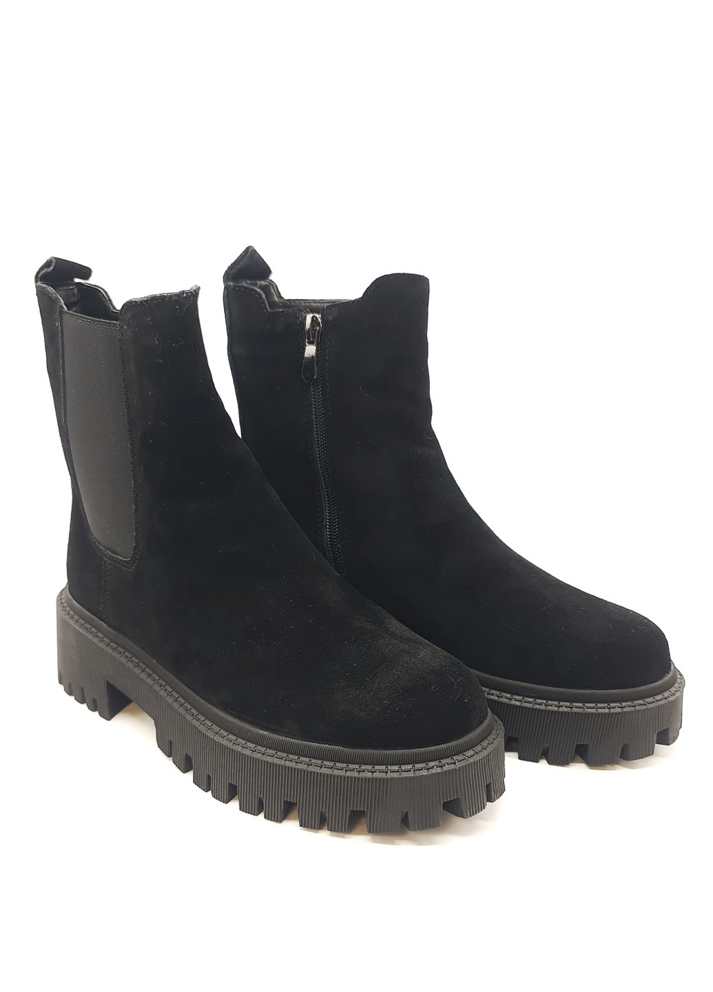 Осенние женские ботинки зимние черные замшевые ii-11-16 23 см(р) It is
