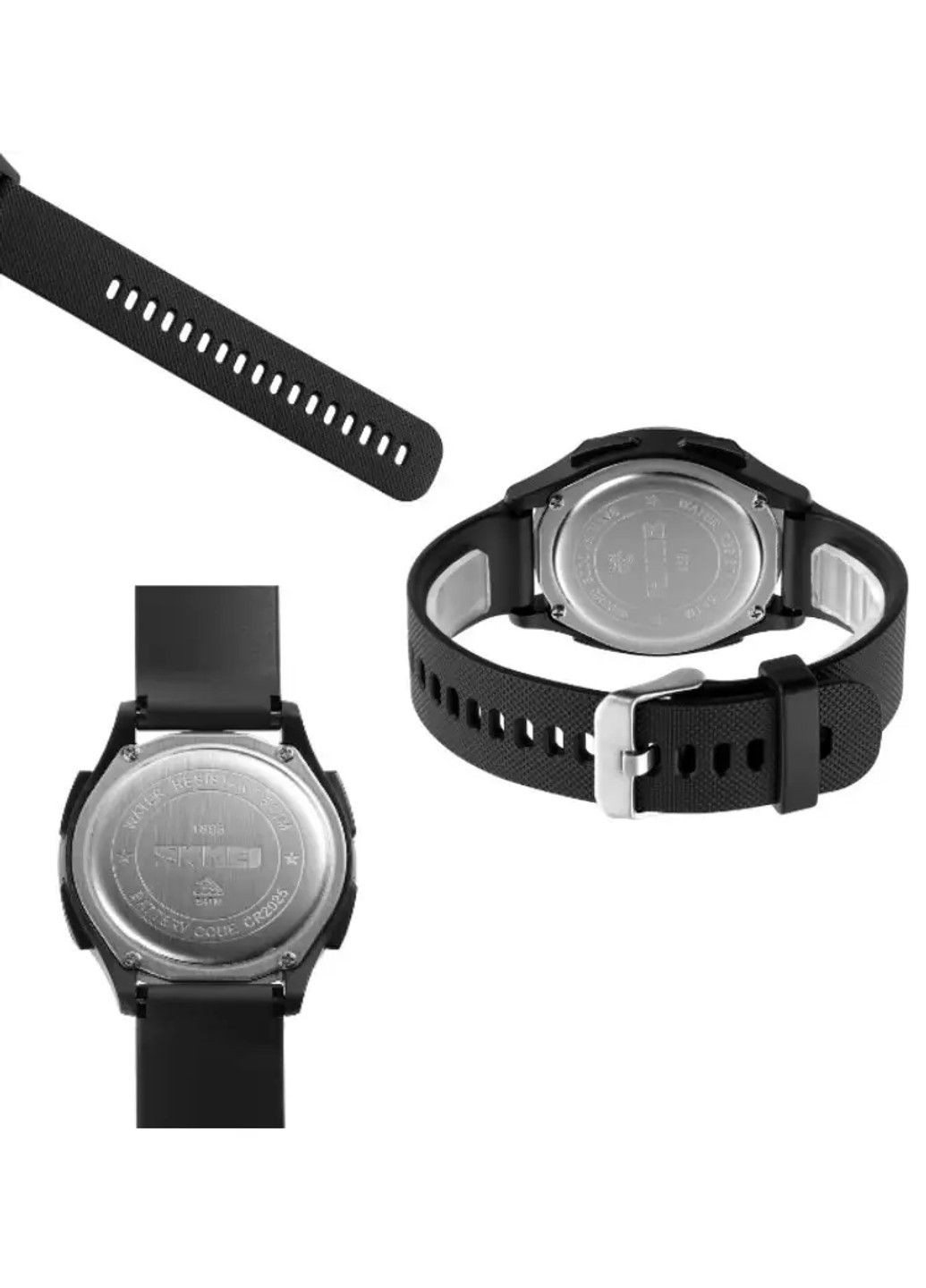 Мужские спортивные наручные часы 1893 (Черный с белым циферблатом) Skmei (314484026)