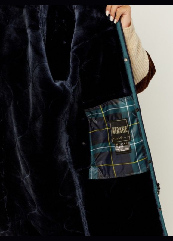 Синє демісезонне Пальто Сарбона Mirage