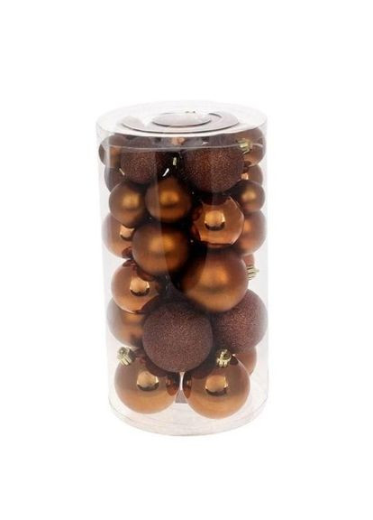 Набір пластикових новорічних куль Мікс 40 шт. 13088 Flora (360639461)