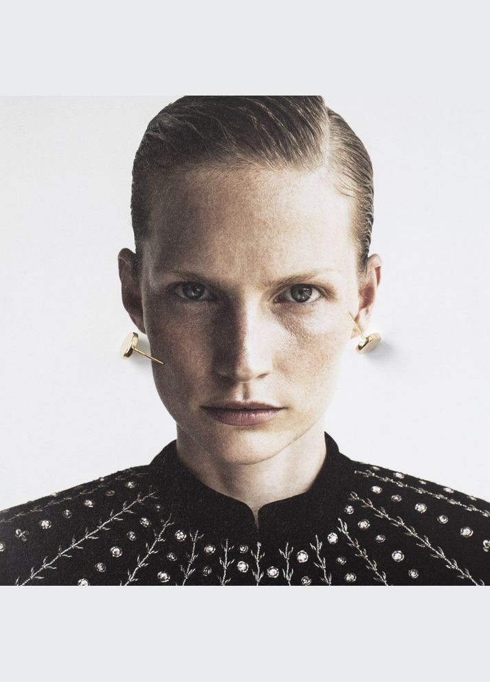 Золотые серьги-пусеты Кружочки с05559 Oniks (264022864)