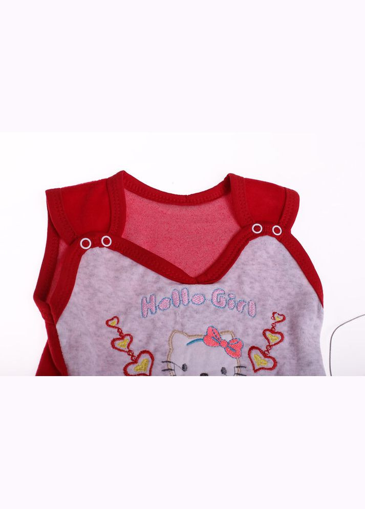 Красное сарафан с водолазкой велюровый китти красный 74 см (26869) BABYKROHA (322503265)