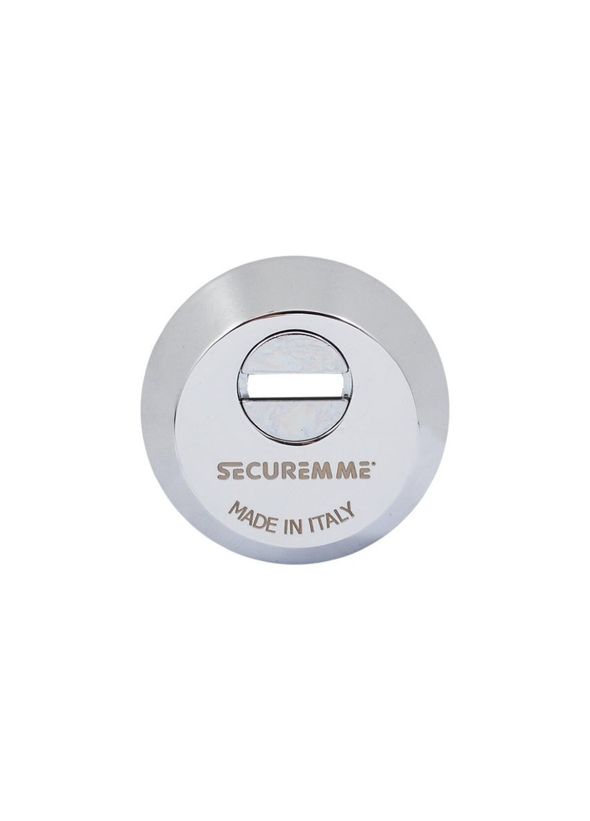 4255ECL14M2 Броненакладка под цилиндр хром, с логотипом Securemme (322520463)